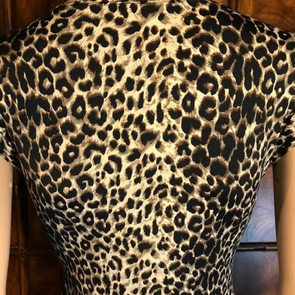 Leopard Print Drape Front Top - image 8